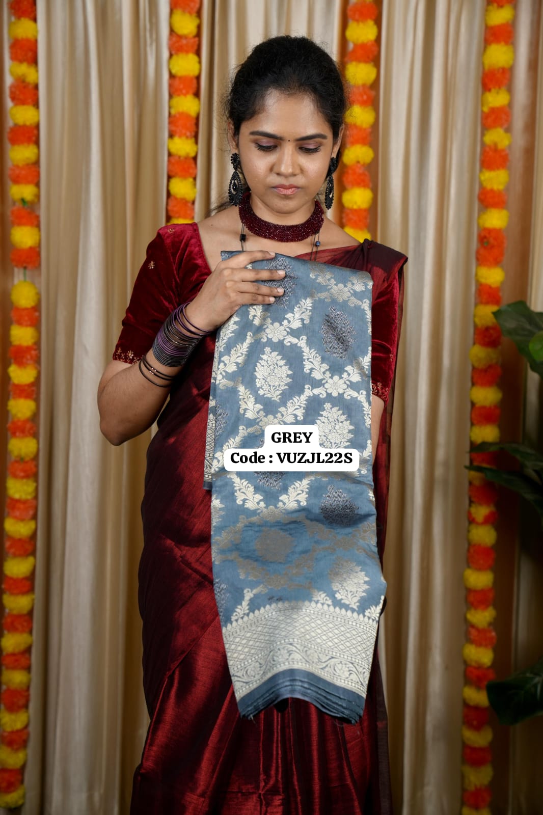 Mrs Nita Ambani inspired saree grey colour 🥰