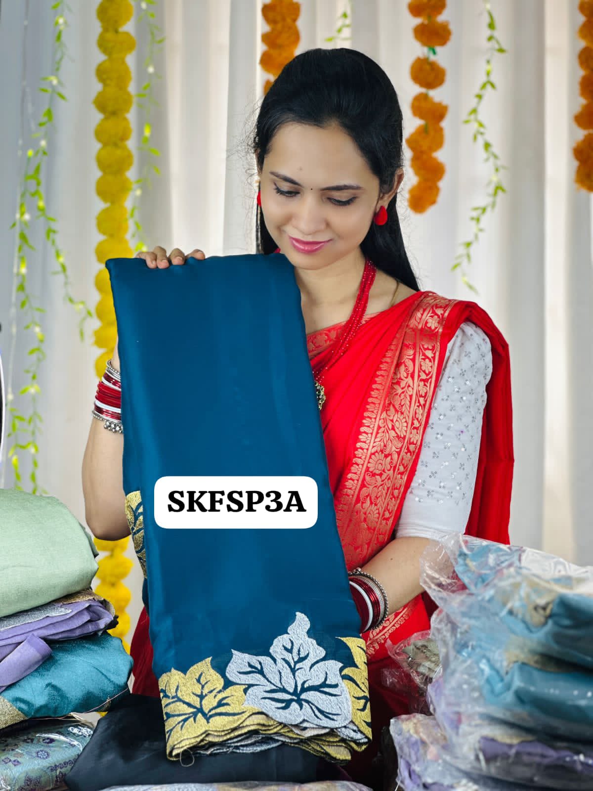 Premium Chiffon saree with cut work border, running Pallu and blouse prebook🥳