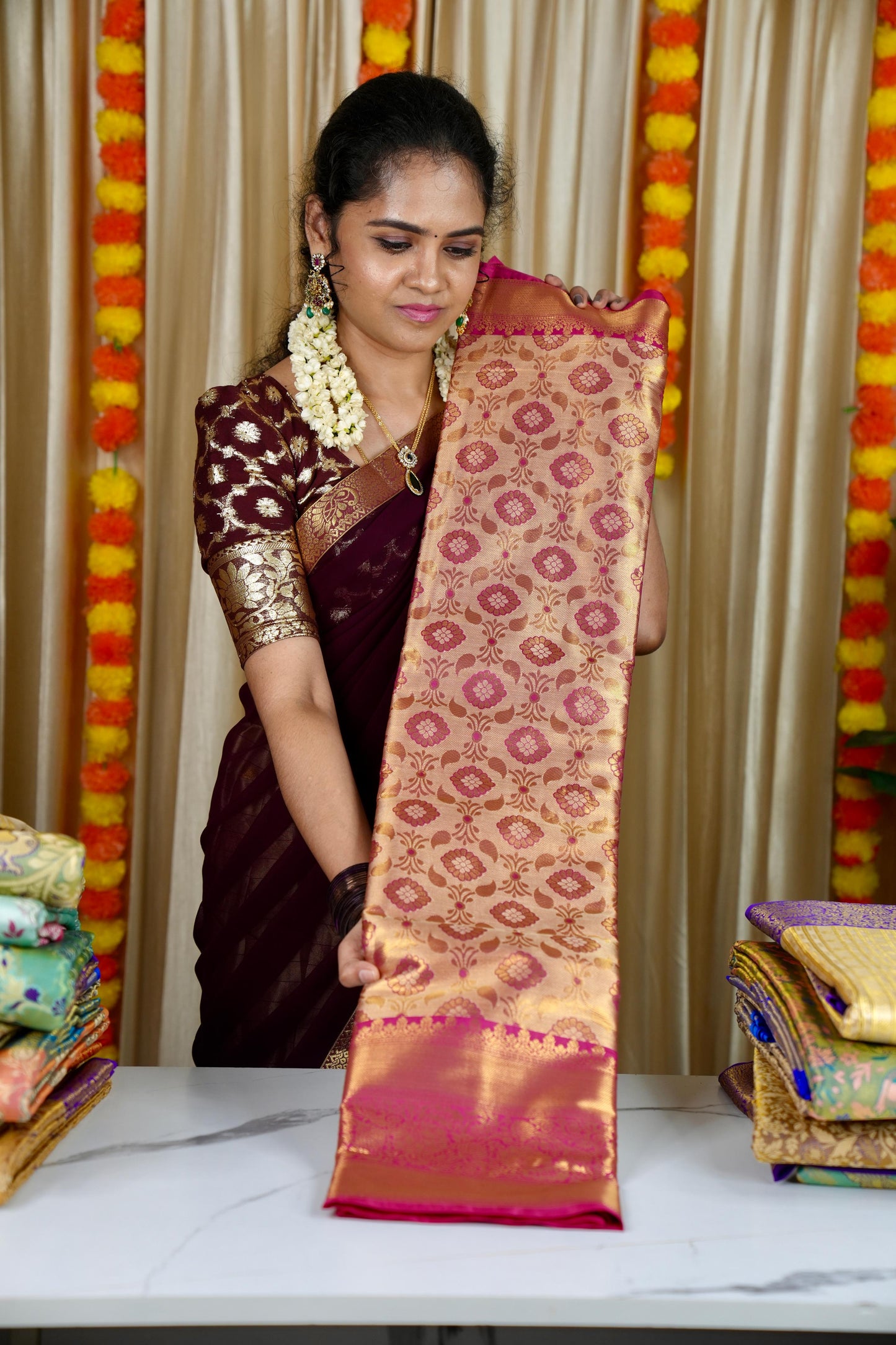 Kanchipuram silk sarees sold❌