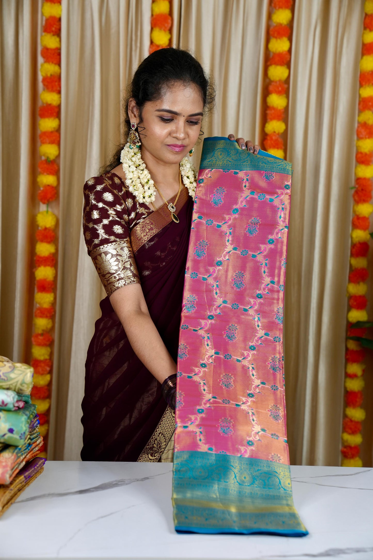 Kanchivaram inspired semi silk sarees🥳prebook