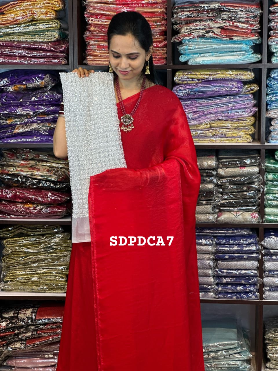 pure space silk with sugar beed blouse free shipping ❌