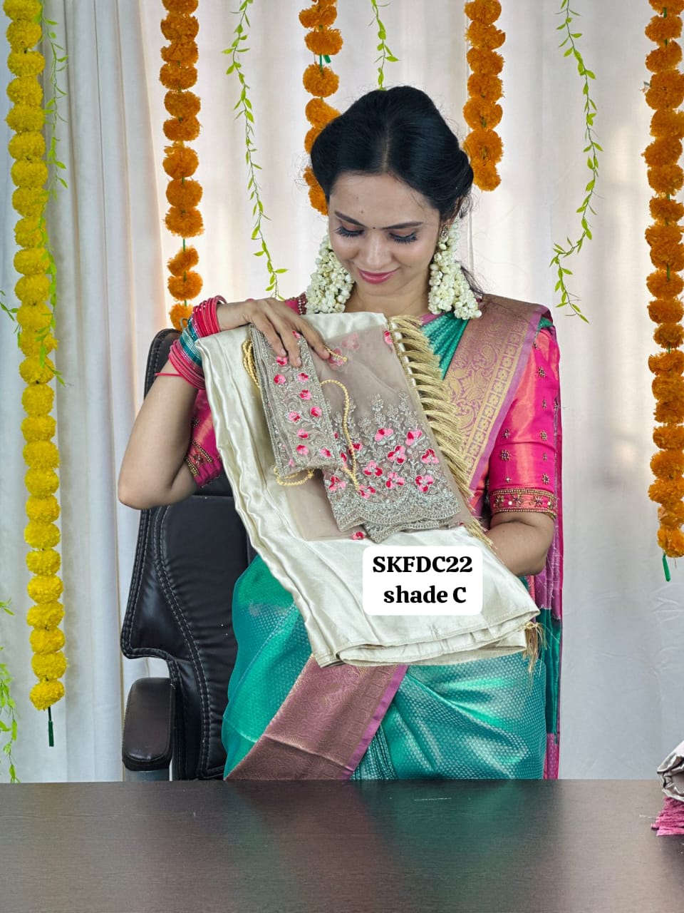 Premium quality Satin saree with designer blouse and belt prebookš„³