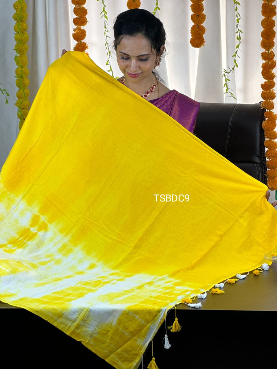 Mul mul cotton tie and dye saree without BP ❌