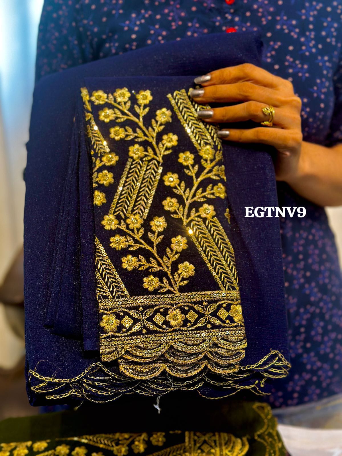 Offer Partywear saree with work Blouse at unbelievable price.sold❌