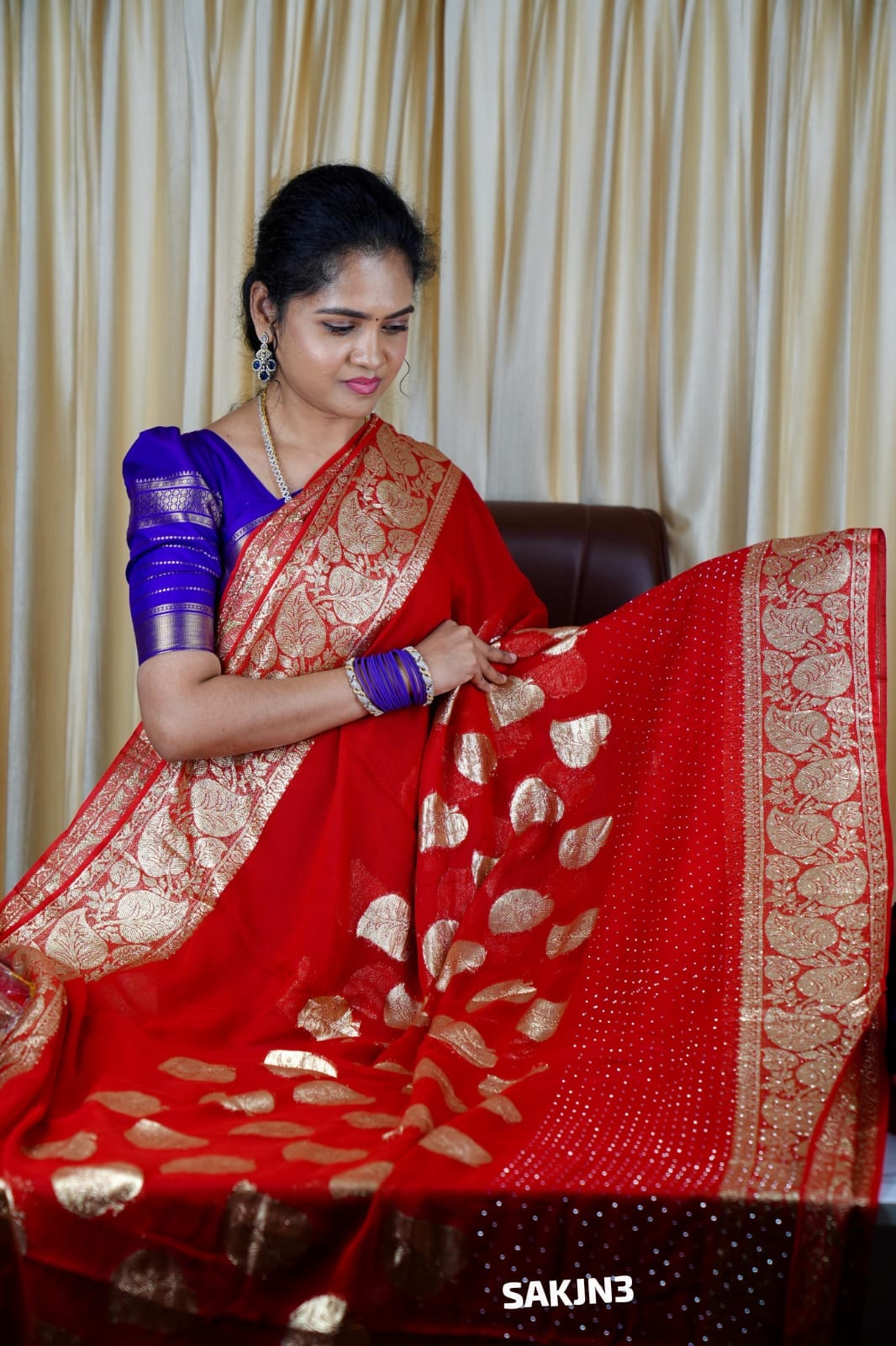 Viscose Georgette saree 🥰🥳