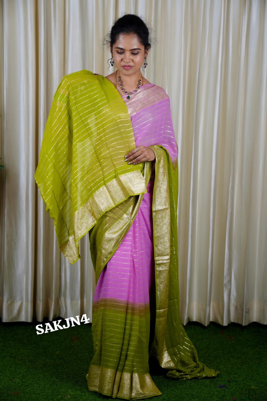 Viscose georgette saree 🥳