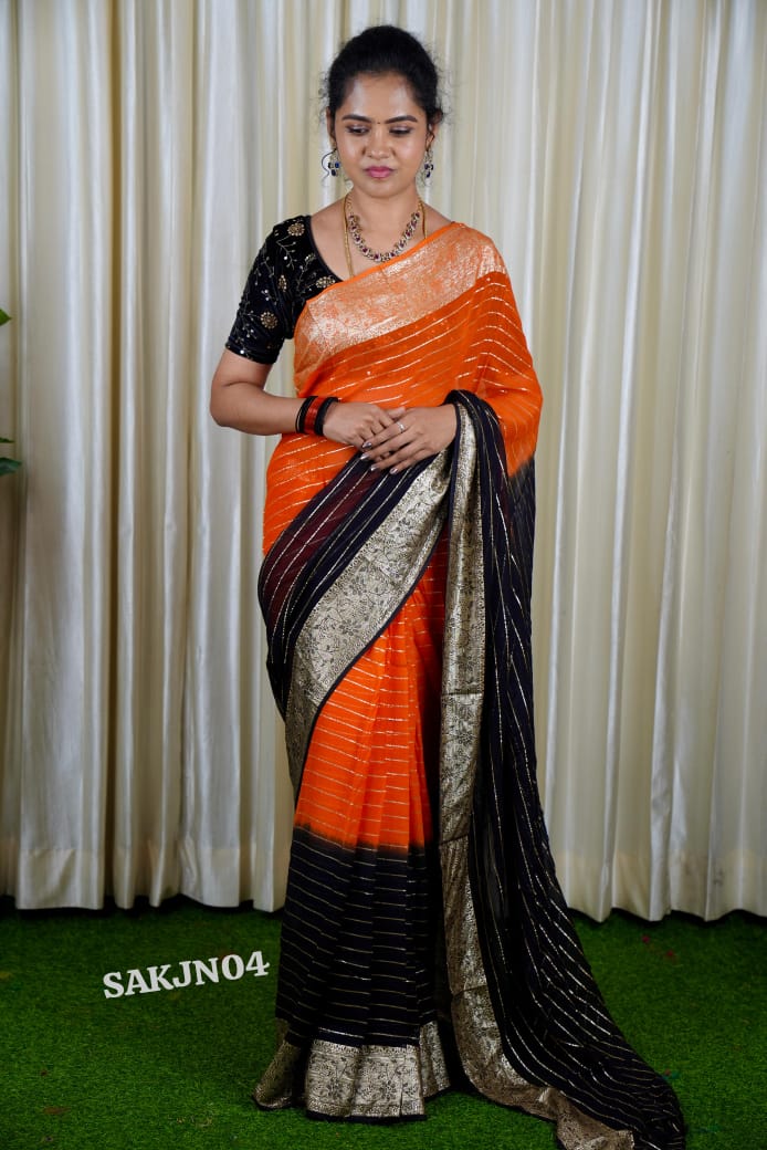 Viscose georgette saree 🥳