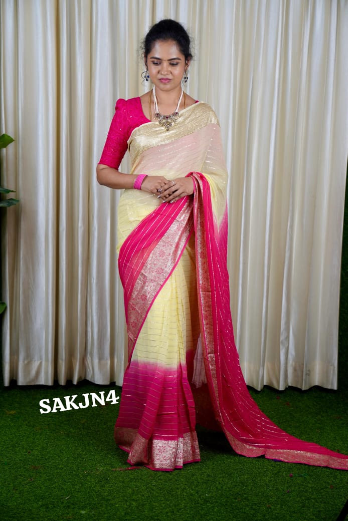 Viscose Georgette saree 🥳