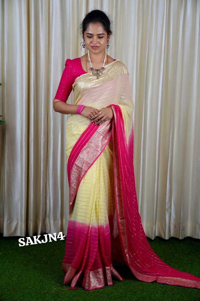 Viscose Georgette saree 🥳