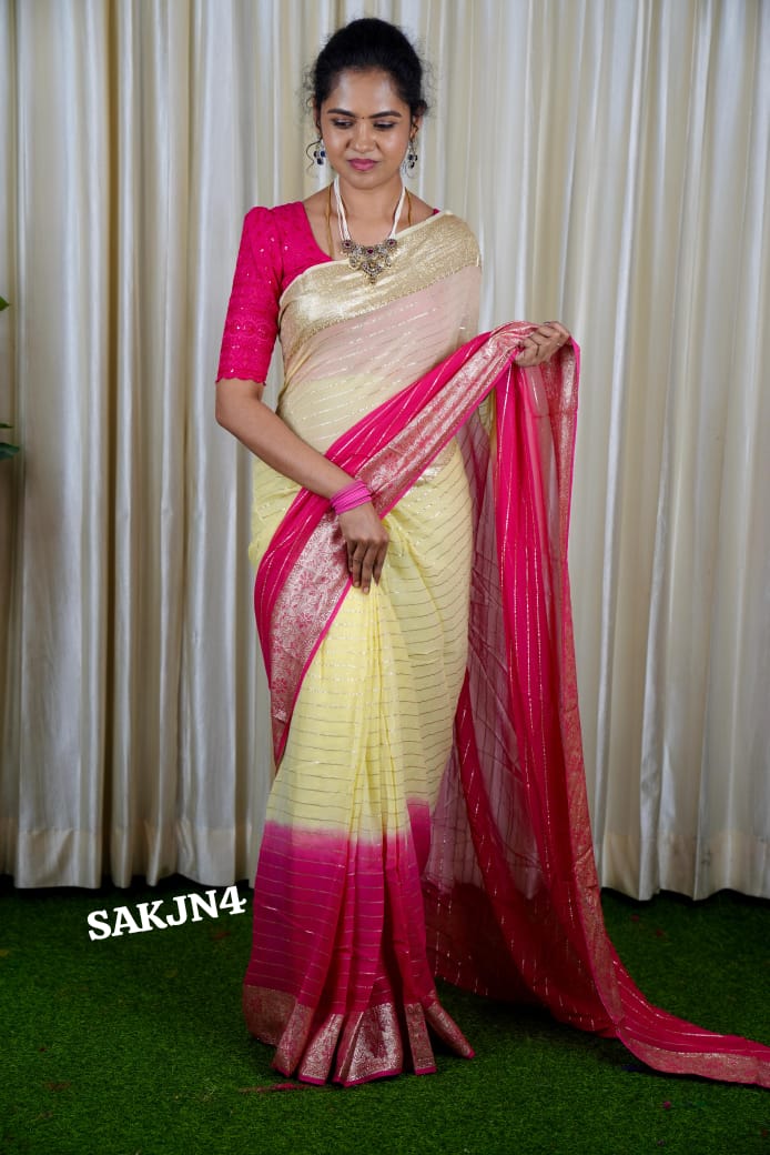 Viscose Georgette saree 🥳