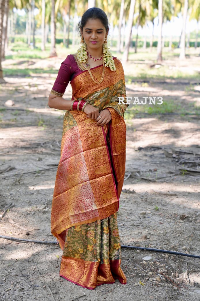 Premium kanchi semi soft silk saree🥳