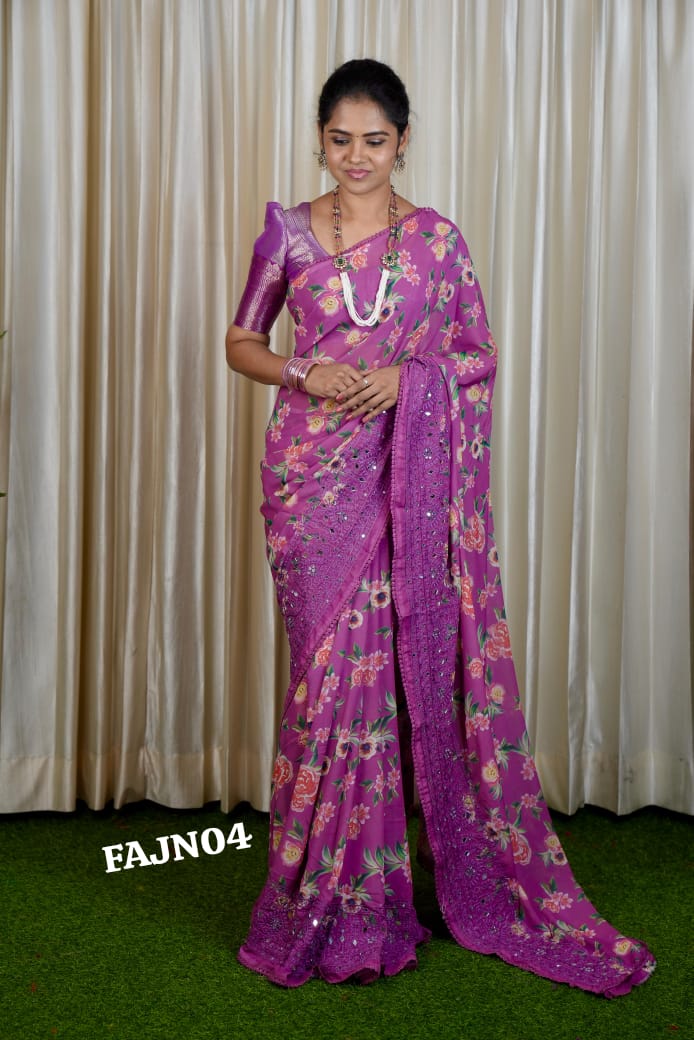 Chiffon sarees sold❌