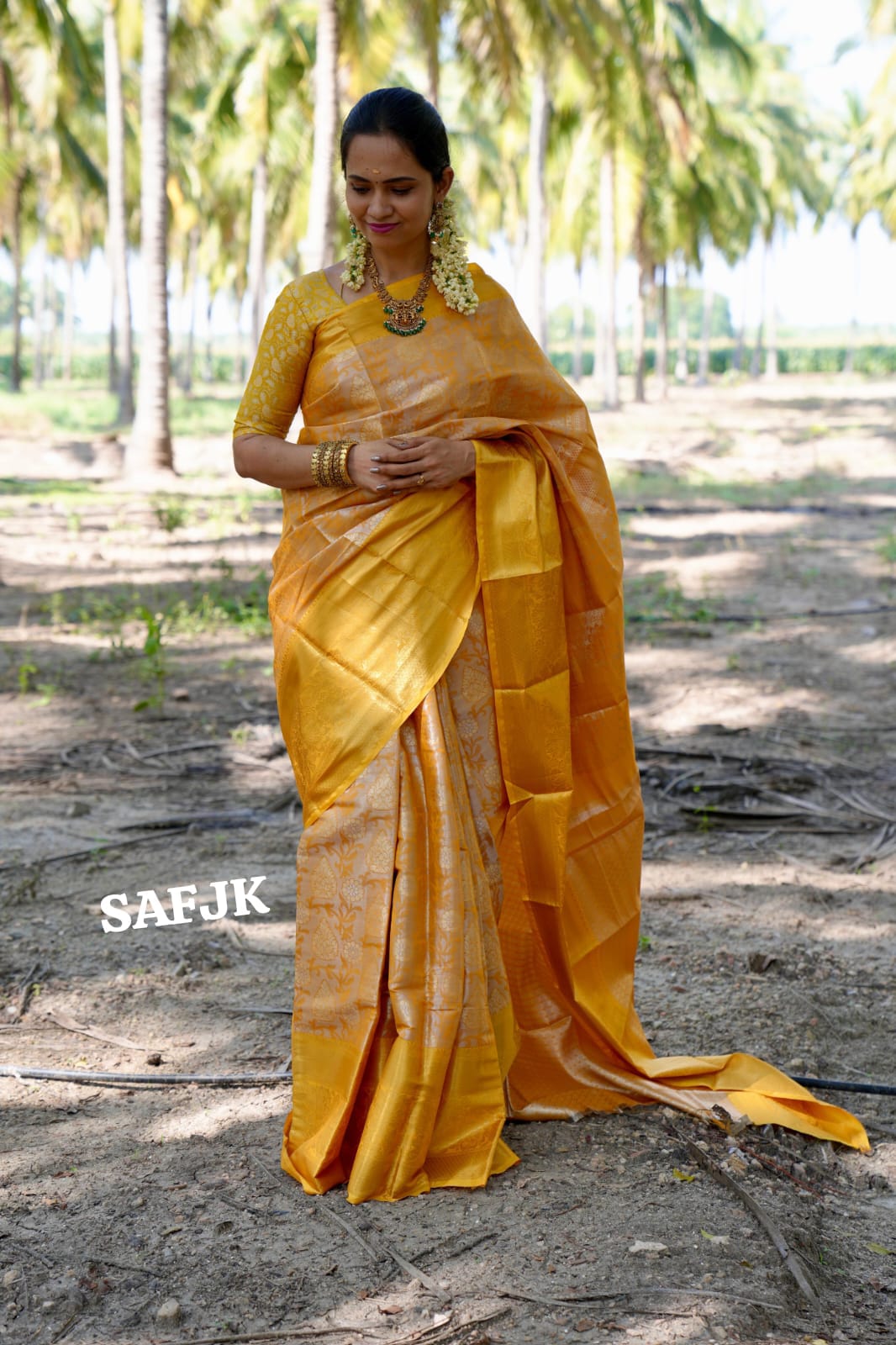 Kanchi inspired Semi silk saree( no animal figures)🥳