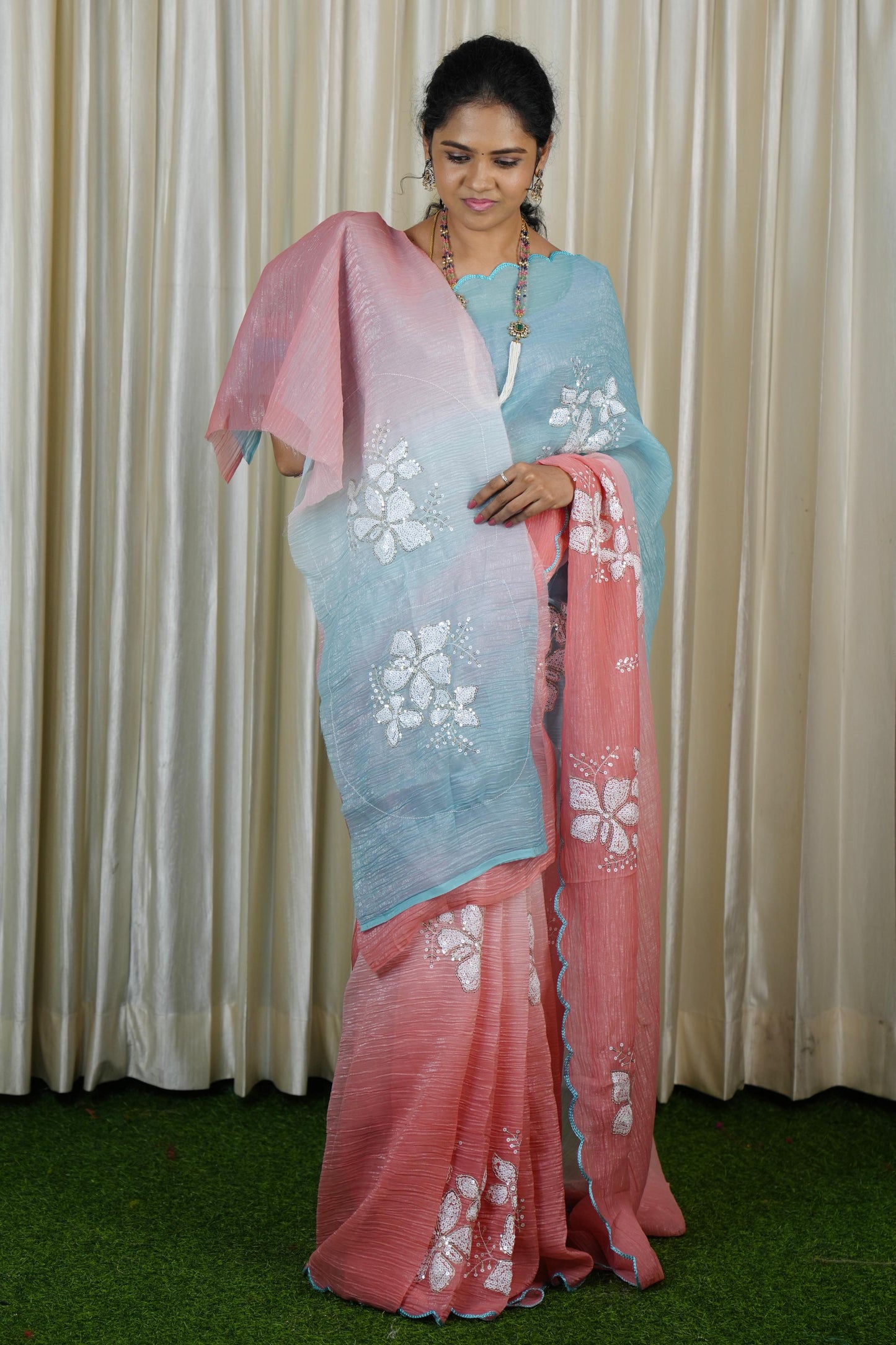 Soft crushed Jimmy choo sarees🥳