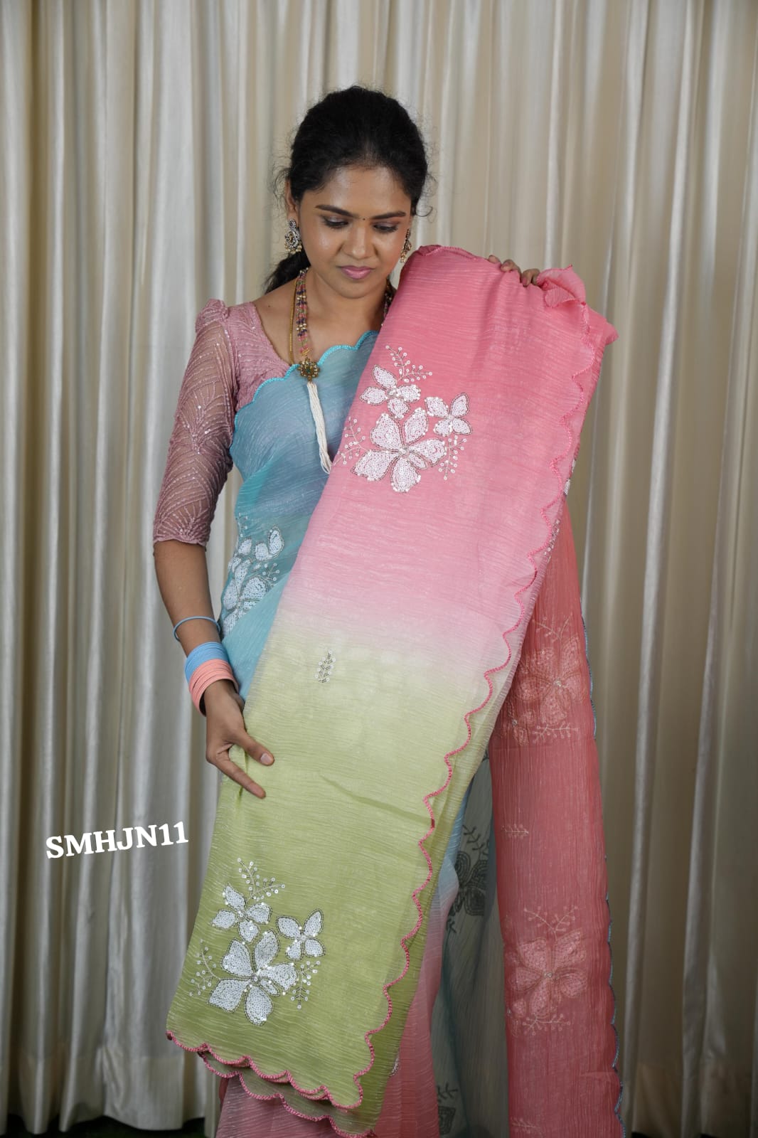 soft crushed Jimmy choo sarees🍄🥳