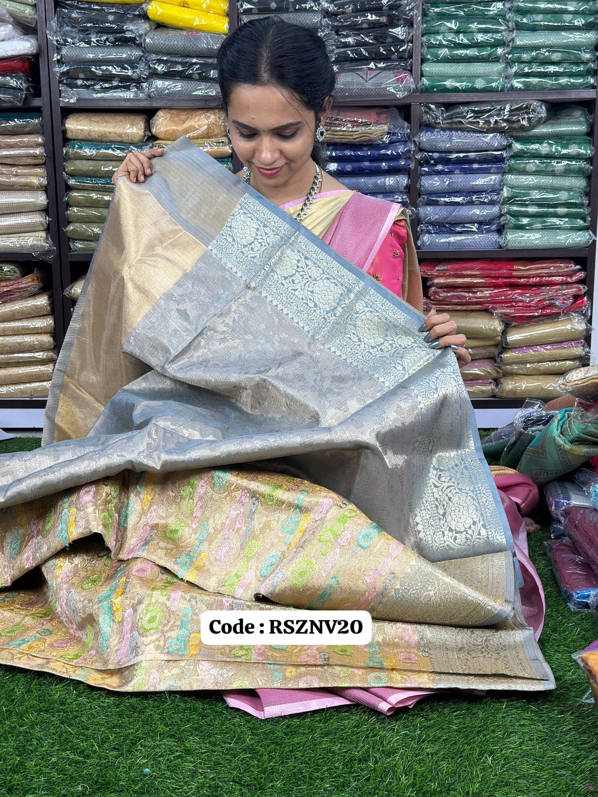 Banarasi tissue silk saree prebook🥳