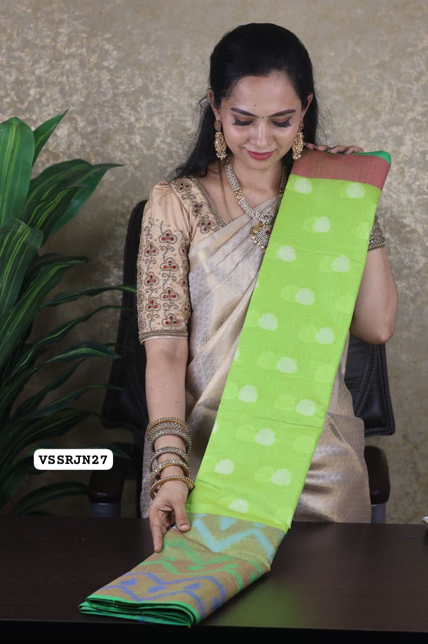 Aadi Offer š¤©Semi silk cotton sareeš¤