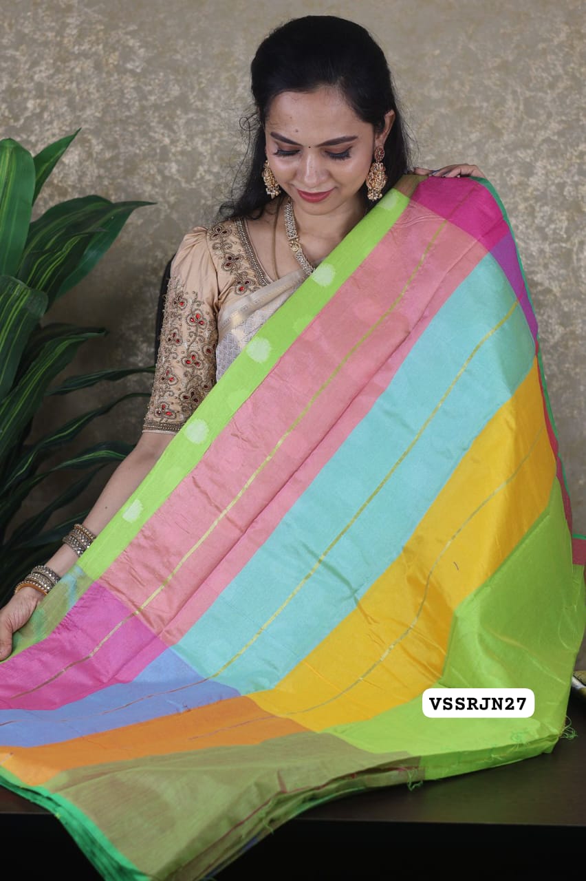 Aadi Offer š¤©Semi silk cotton sareeš¤