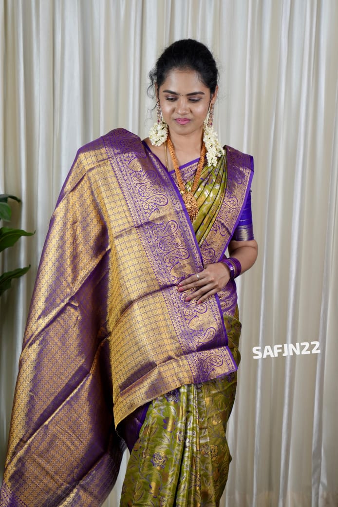 Kanchipuram inspired saree 🥰😎