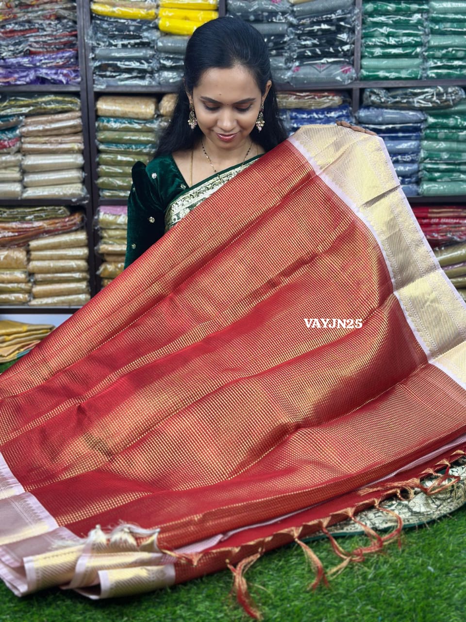Katan tissue saree sold ❌