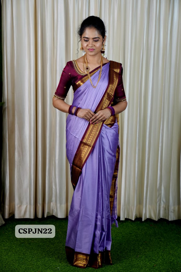 Kalyani semi silk sarees peacock design in the border❌❌NOT AVAILABLE