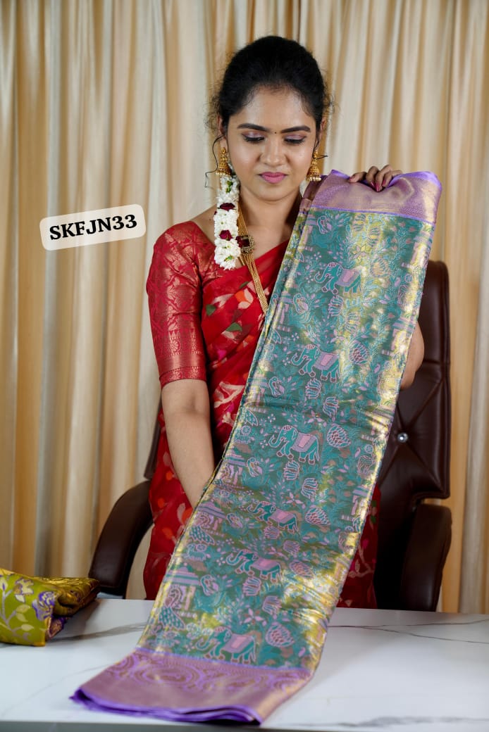 Kanchi semi silk saree 🥳