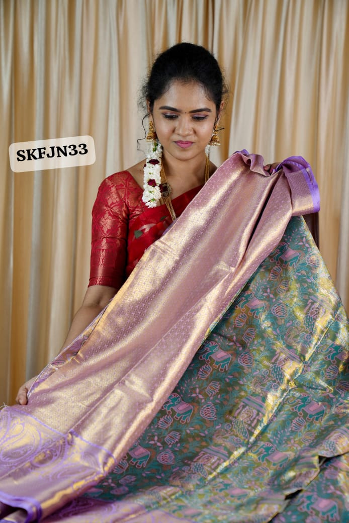 Kanchi semi silk saree 🥳