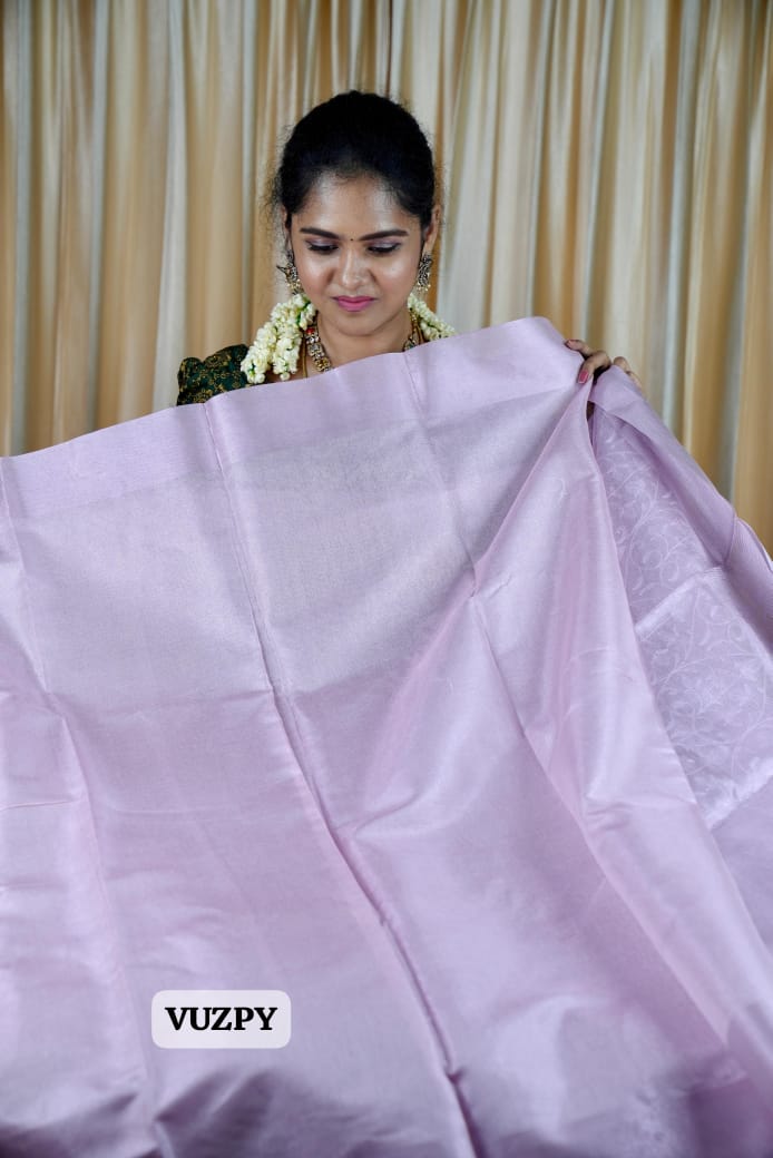 Embroidery tissue saree ⌛