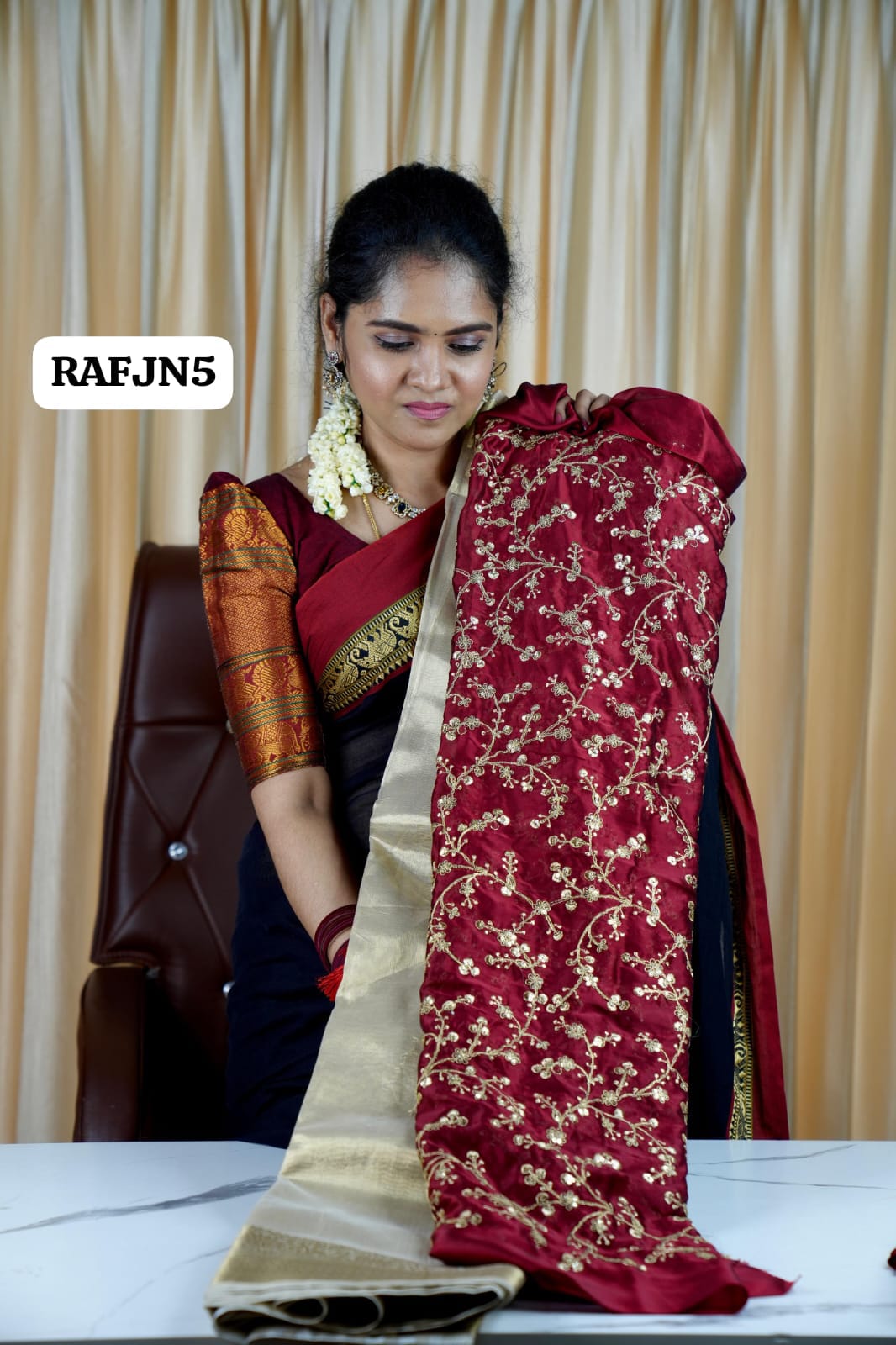Tissue silk saree+ embroidery blouse🥳✅