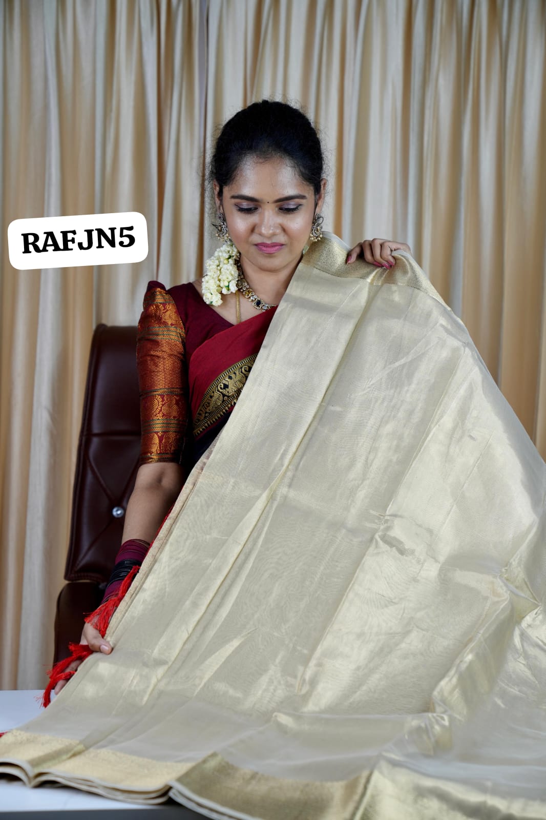 Tissue silk saree+ embroidery blouse🥳✅
