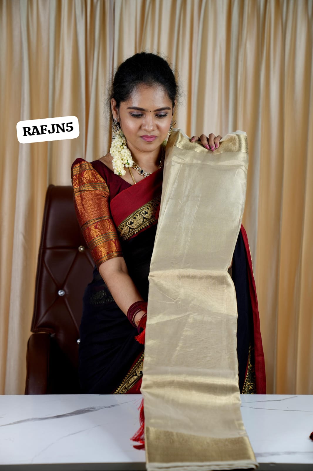 Tissue silk saree+ embroidery blouse🥳✅