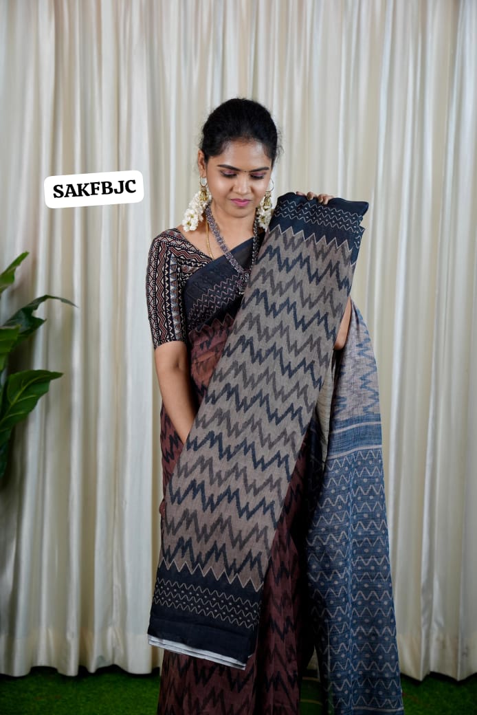 Jute cotton saree 🥳