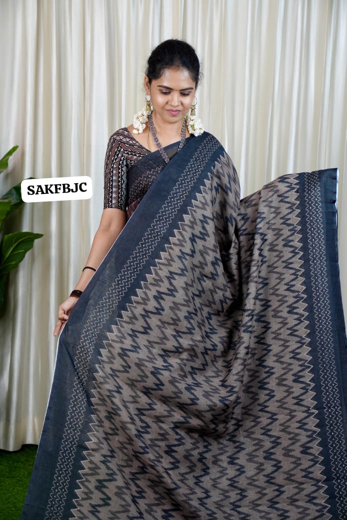Jute cotton saree 🥳