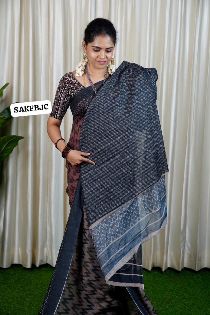 Jute cotton saree 🥳