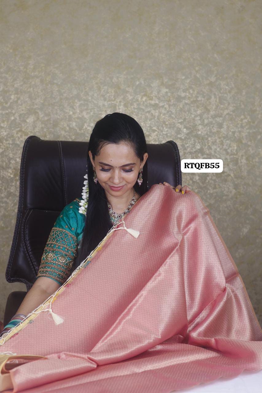OfferPremium quality shining multiple color katan silk saree❌