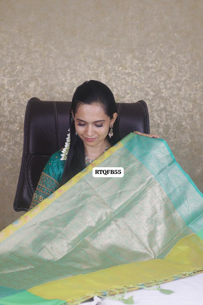 Aadi offer🤩Premium quality shining multiple color katan silk saree 🤗