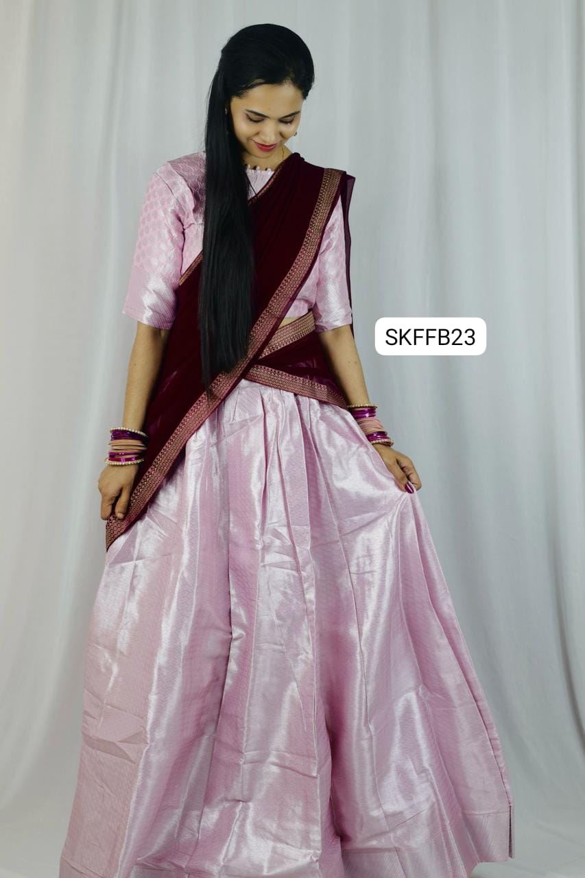 Jacquard lehenga choli Stitched Lehenga❌