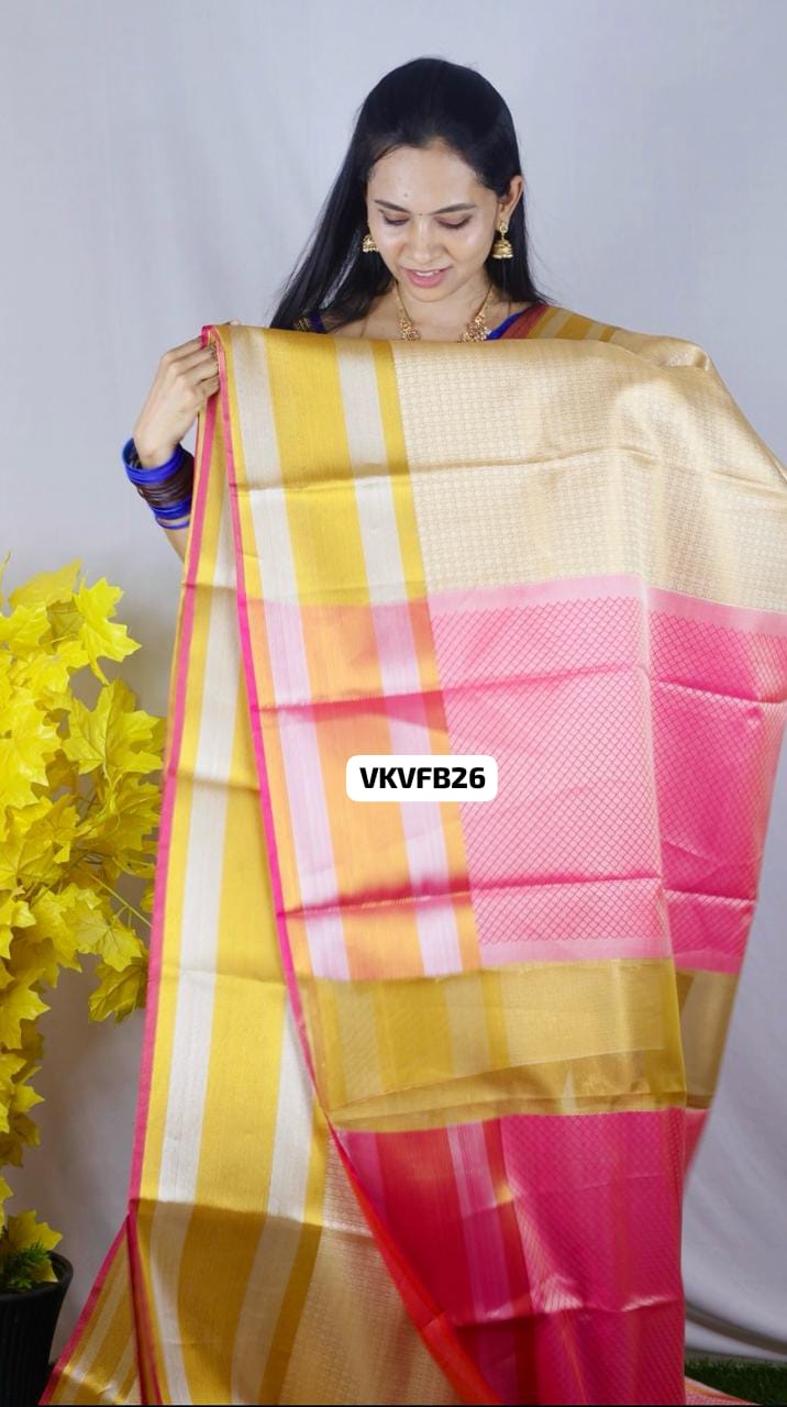 Kajal Aggarwal inspired katan semi soft silk sareeš