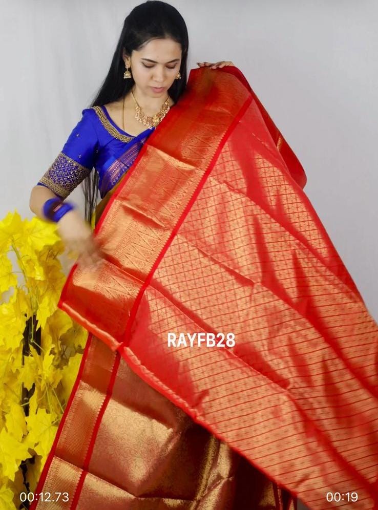 Bridal Katan tissue silk saree 🥳✅