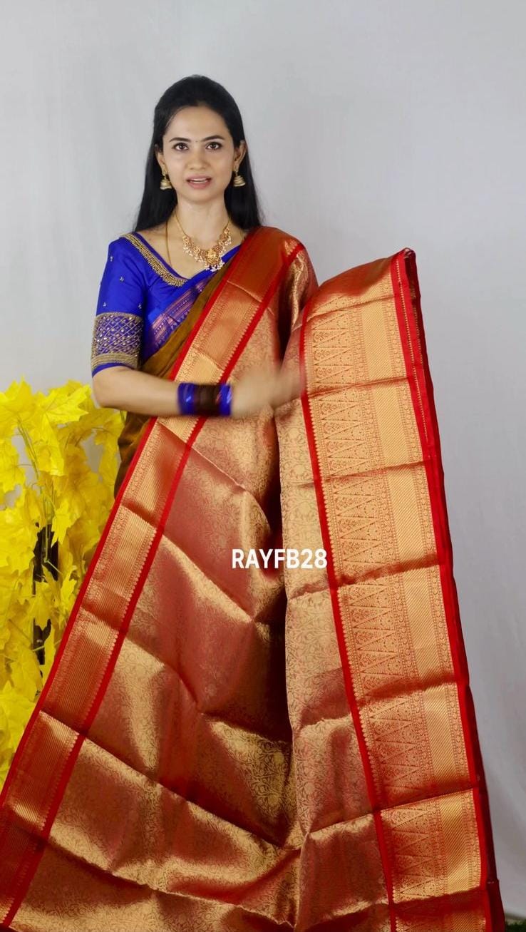 Bridal Katan tissue silk saree 🥳✅