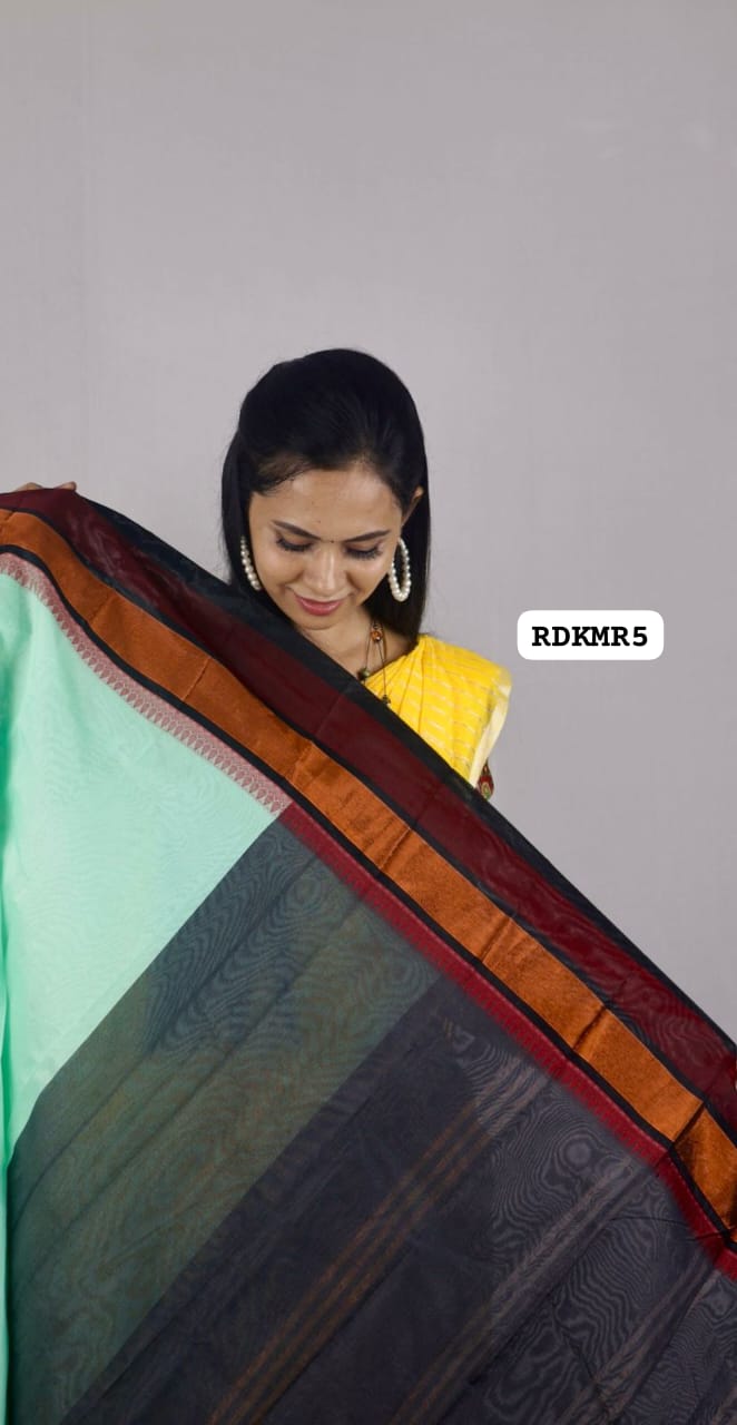 Silk cotton saree with trending color š„³