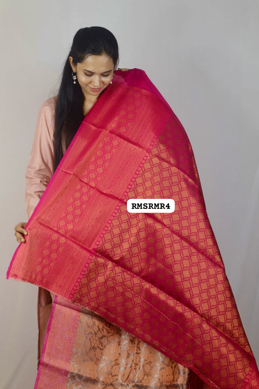 Bridal tissue semi silk saree 🥳