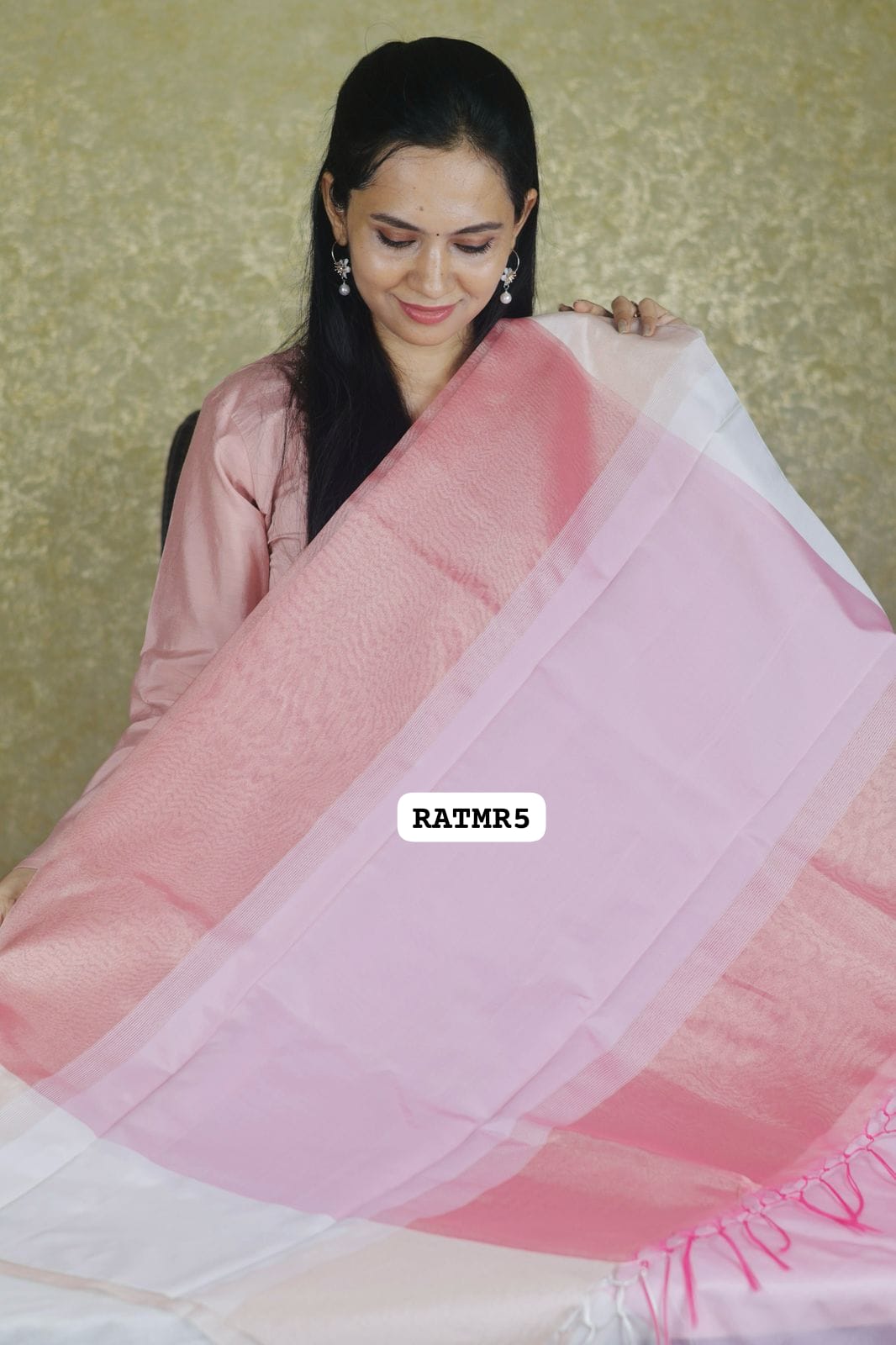 Sai pallavi inspired saree in crushed tissue fabric prebook 🥳