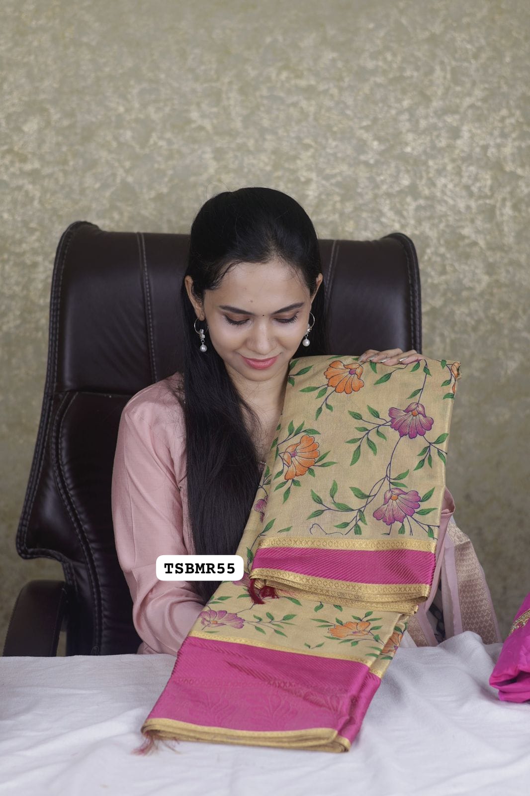Combo offer 😍 Golden soft tissue saree + work blouse 😍