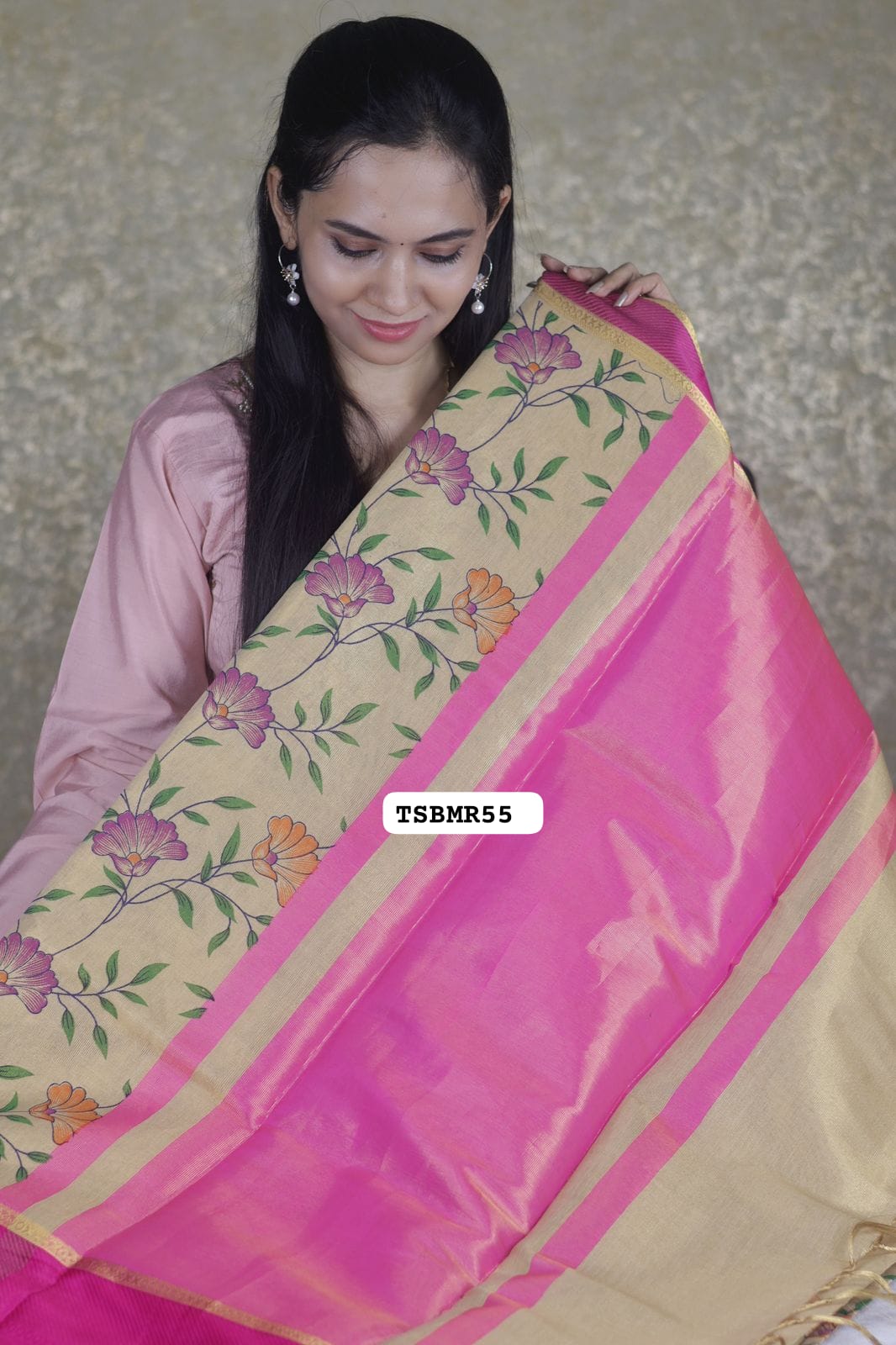 Combo offer 😍 Golden soft tissue saree + work blouse 😍