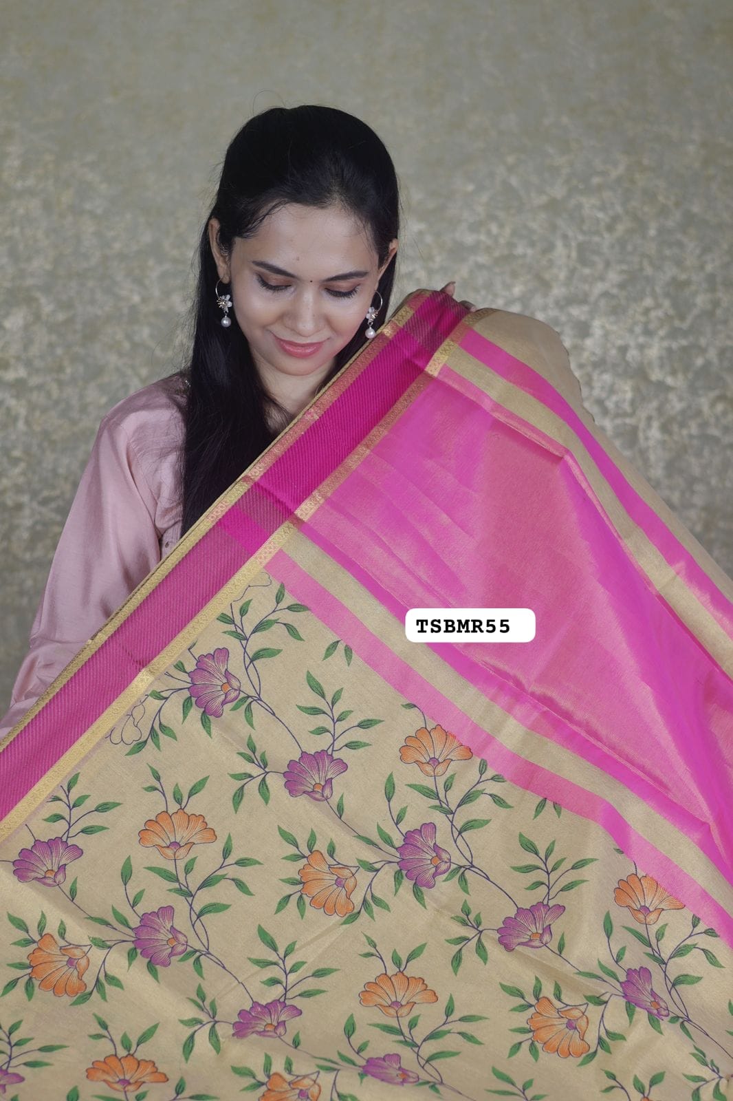Combo offer 😍 Golden soft tissue saree + work blouse 😍