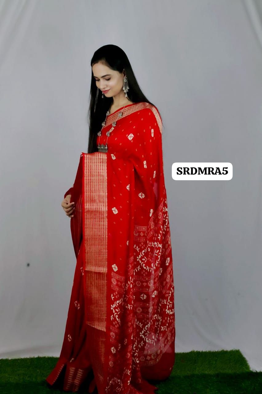 Premium viscose chiffon saree 🥳