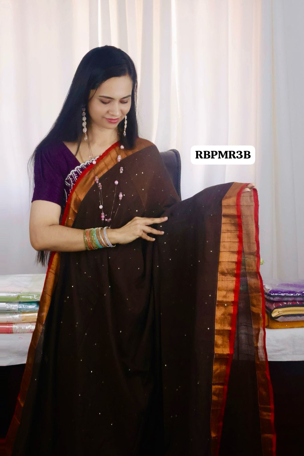 Pure mul cotton sequence handloom saree With running blouseš„³