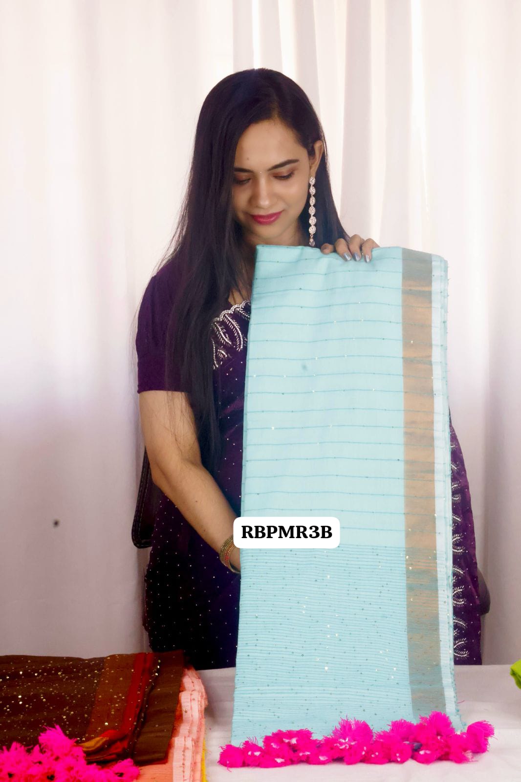 Pure mul cotton sequence handloom saree With running blouse 🥳