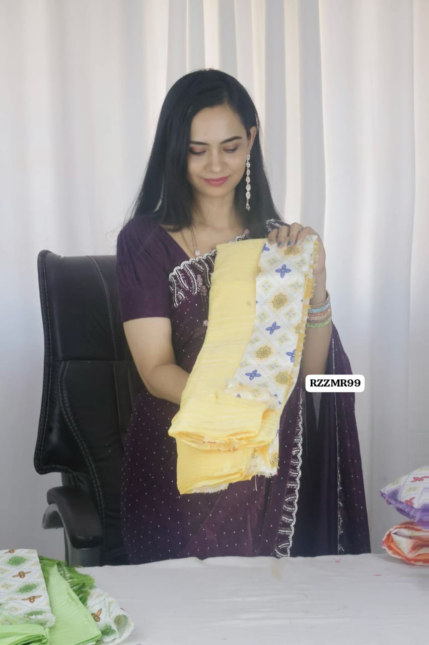 Office wear Chiffon saree 👇